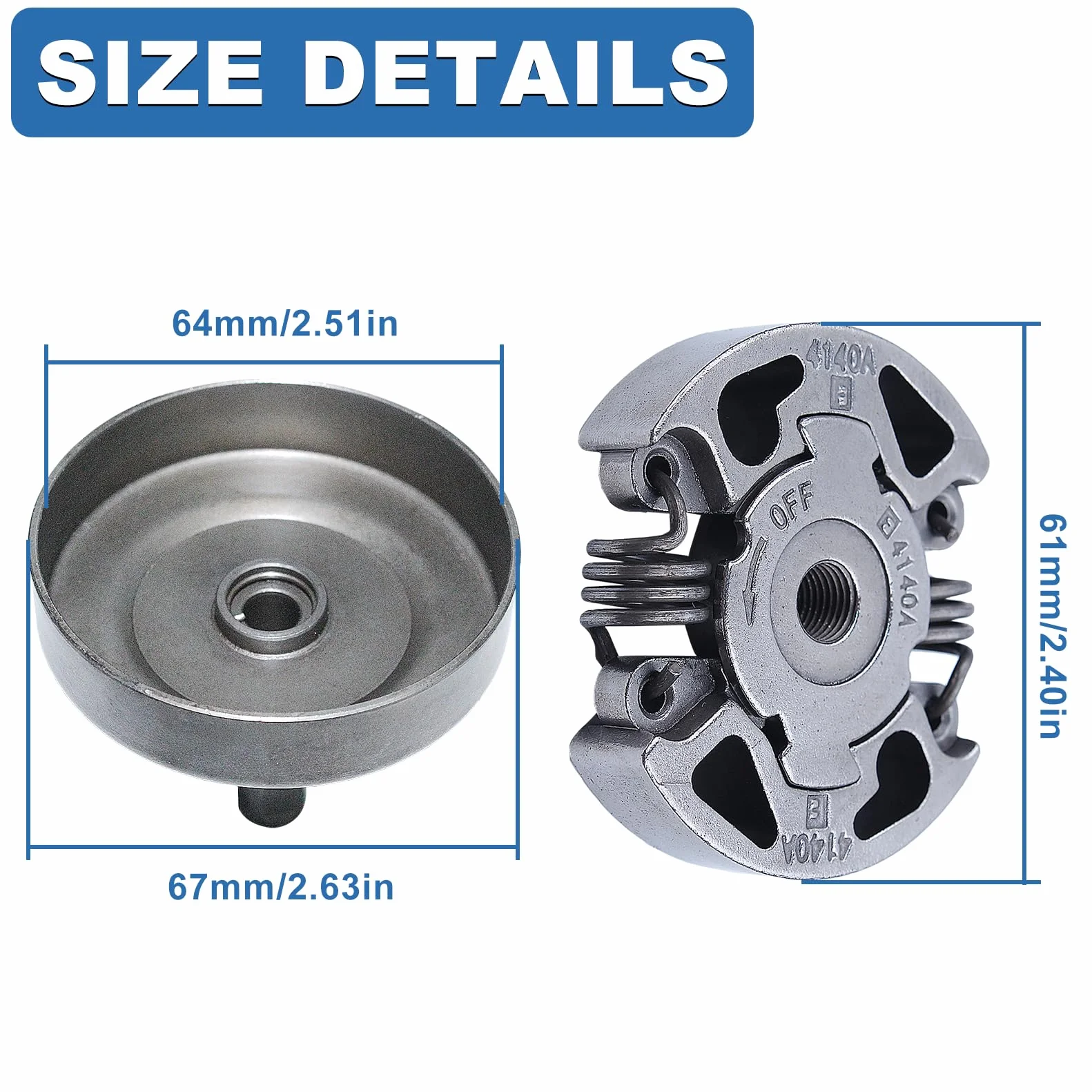 Zestaw bębna sprzęgła pasuje do Stihl FS38 FS40 FS45 FS46 FS50 FS55 FS56 FS70 trymer strunowy zamiennik 41401602005.