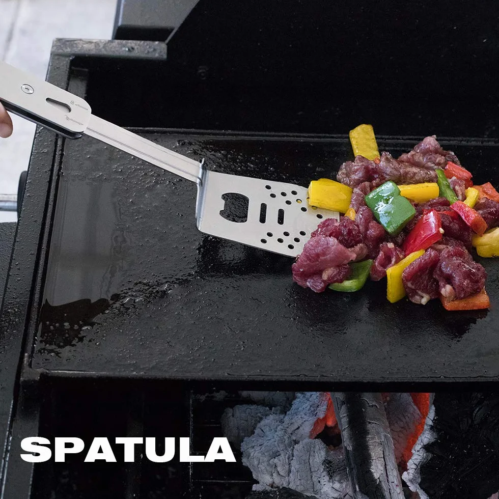 Roxon Mini grill 4 w 1 zestaw narzędzi kombi szary