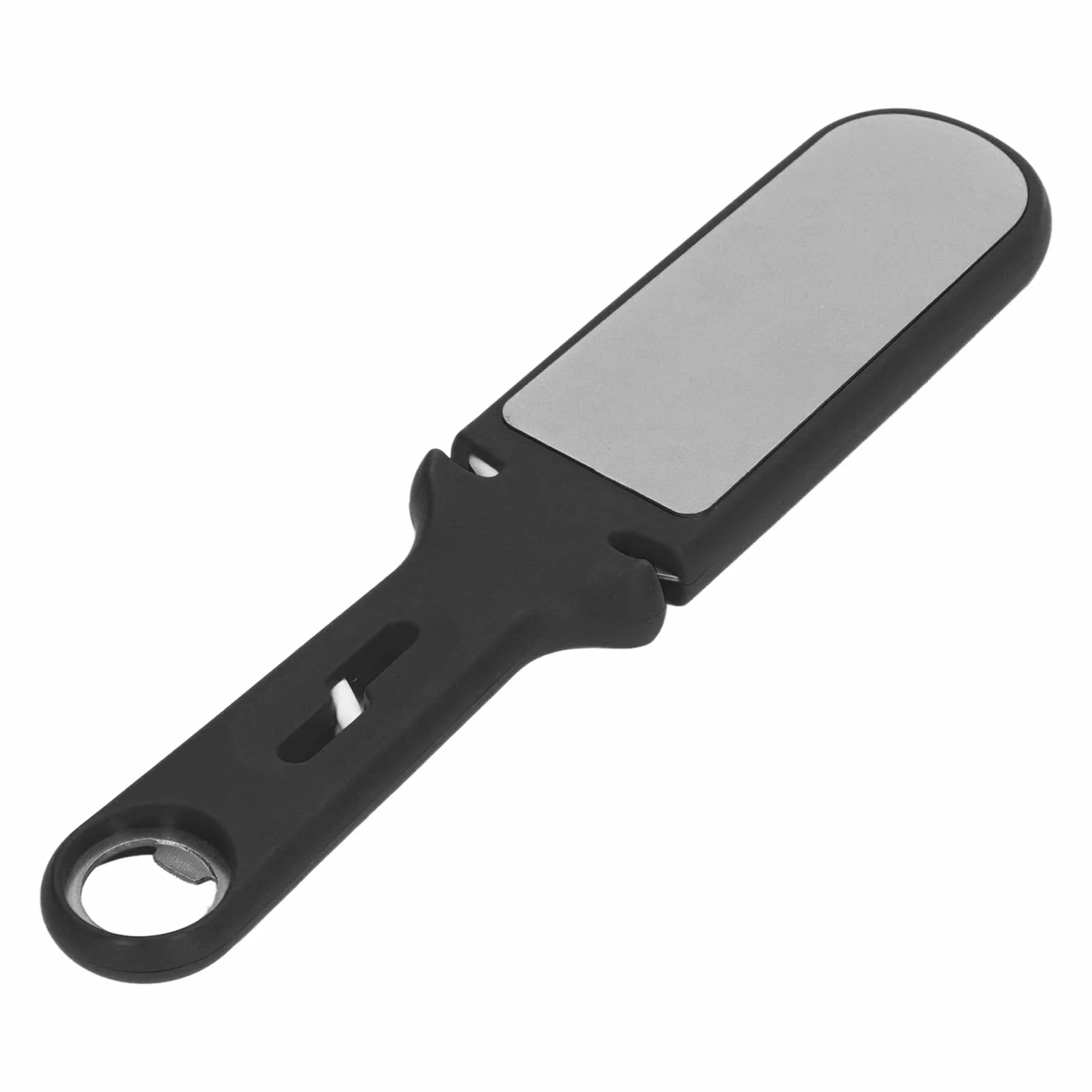 Wielofunkcyjna ostrzałka do noży 6 w 1, dwustronna, do kuchni, na kemping, do ostrzenia kamienia (BLACK)