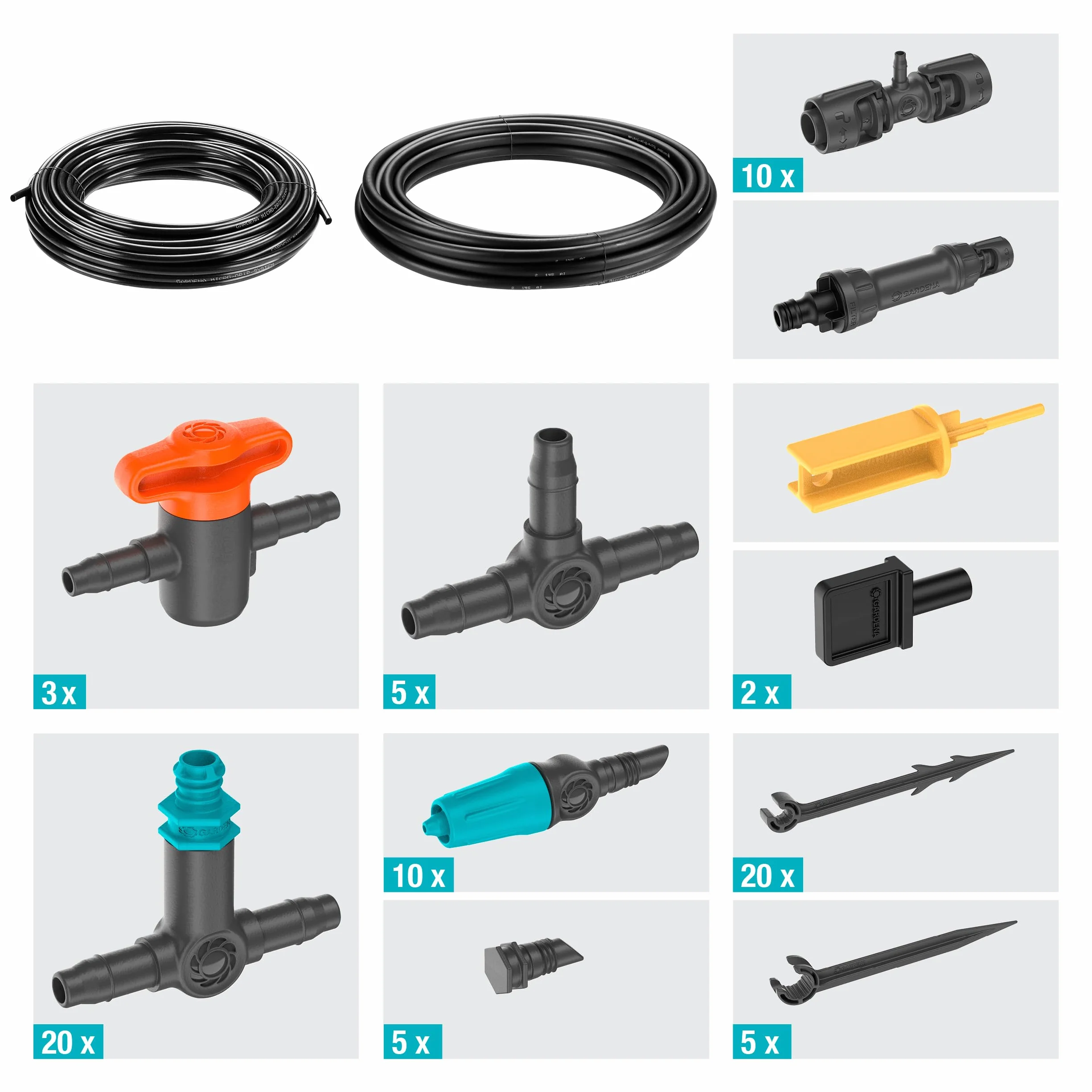 Gardena system Micro-Drip nawadnianie kropelkowe zestaw tarasowy 30 roślin