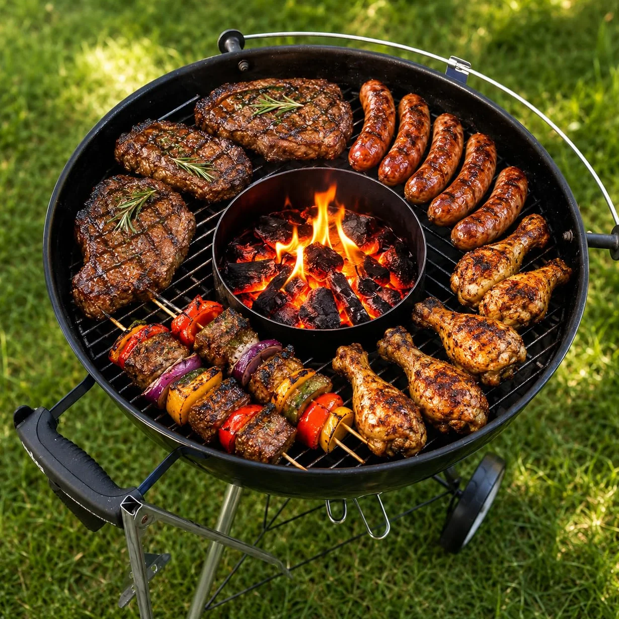 Denmay Basen do grilla BBQ do Weber Kettle, Smokey Mountain/WSM, XL Big Green Egg, Kamado, 57 cm