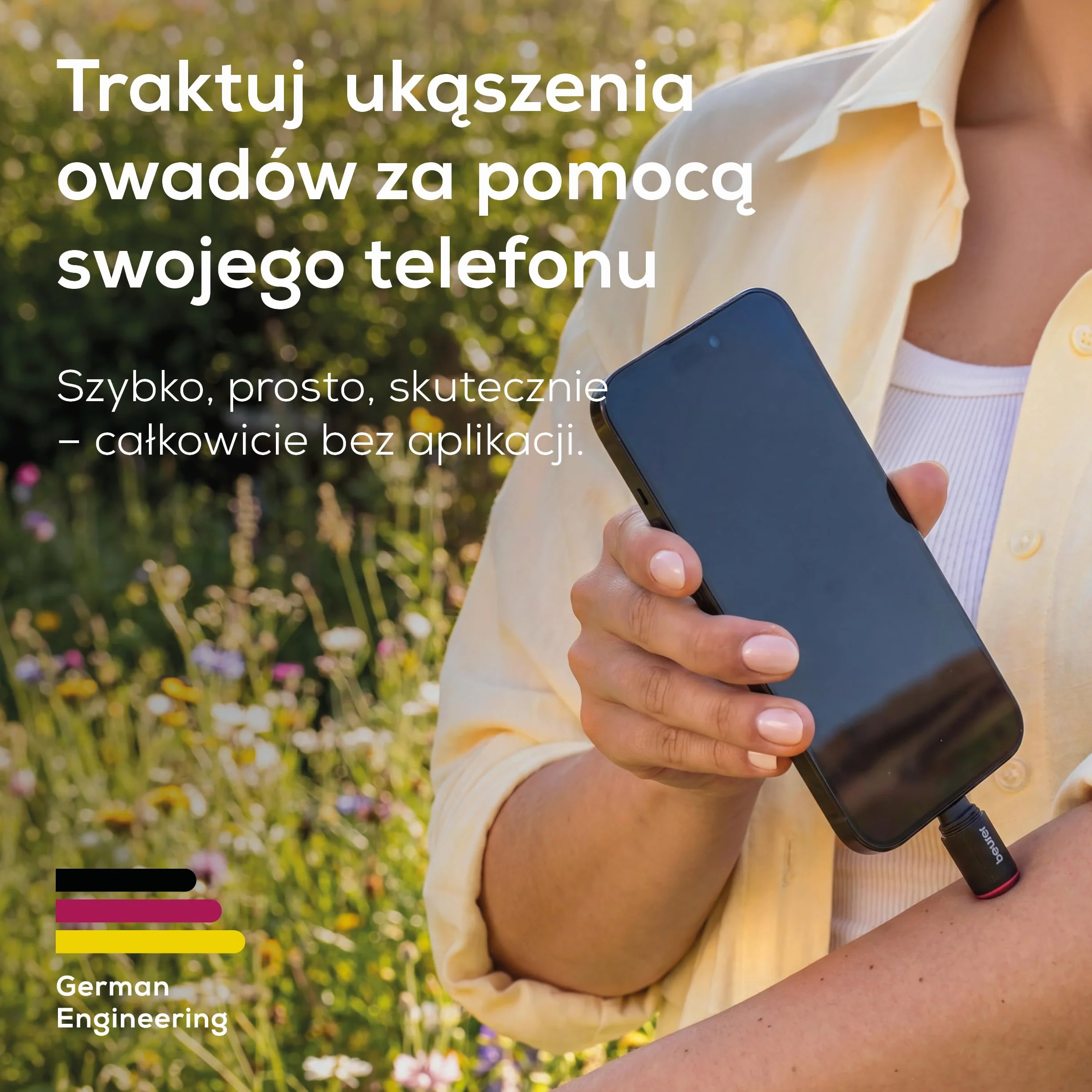 Beurer BiteX Go Deep Black środek na ukąszenia owadów do smartfona USB-C