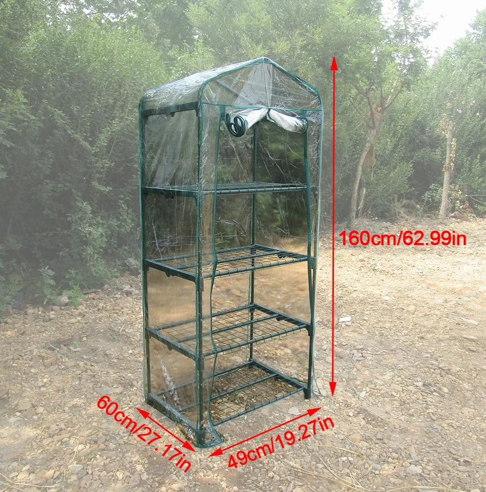 Ogrodowa osłona szklarni Namiot ochronny dla roślin Plandeka PVC Wodoodporna 69 x 49 x 160 cm