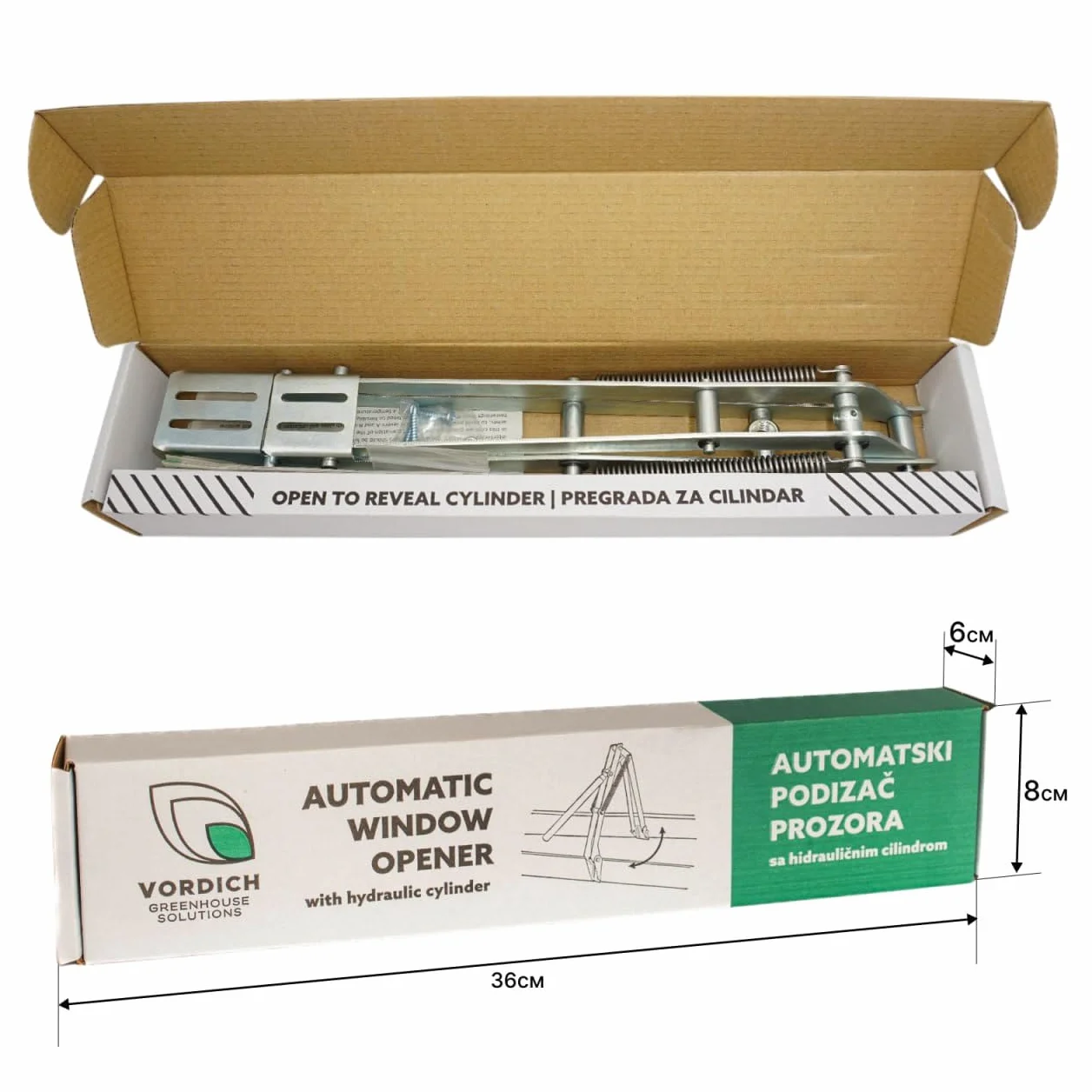 Automatyczny Otwieracz Okien do Szklarni Easy-Clip, Podwójna Sprężyna, Stal Ocynkowana, Udźwig 14 kg