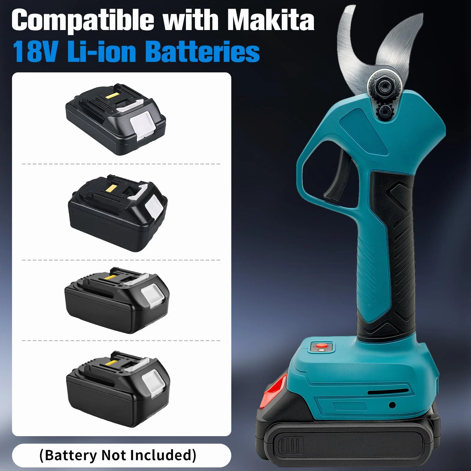 Akumulatorowe nożyce do gałęzi 45 mm do Makita 18 V silnik bezszczotkowy LCD