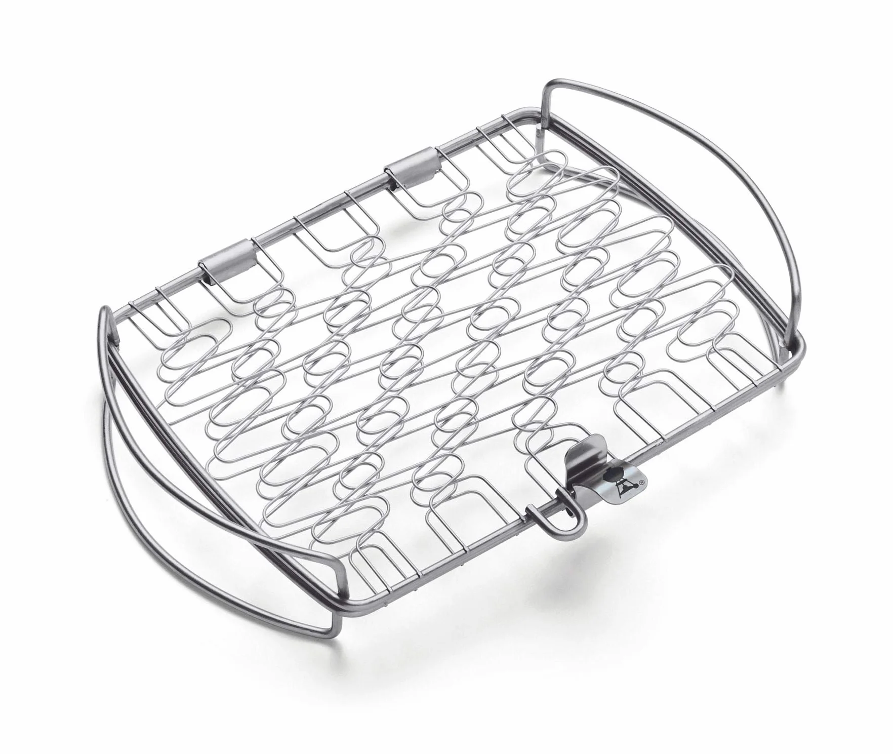 Weber Stojak na Ryby i Warzywa Kosz ze Stali Nierdzewnej 28x20 cm do BBQ Grillowania Srebrny