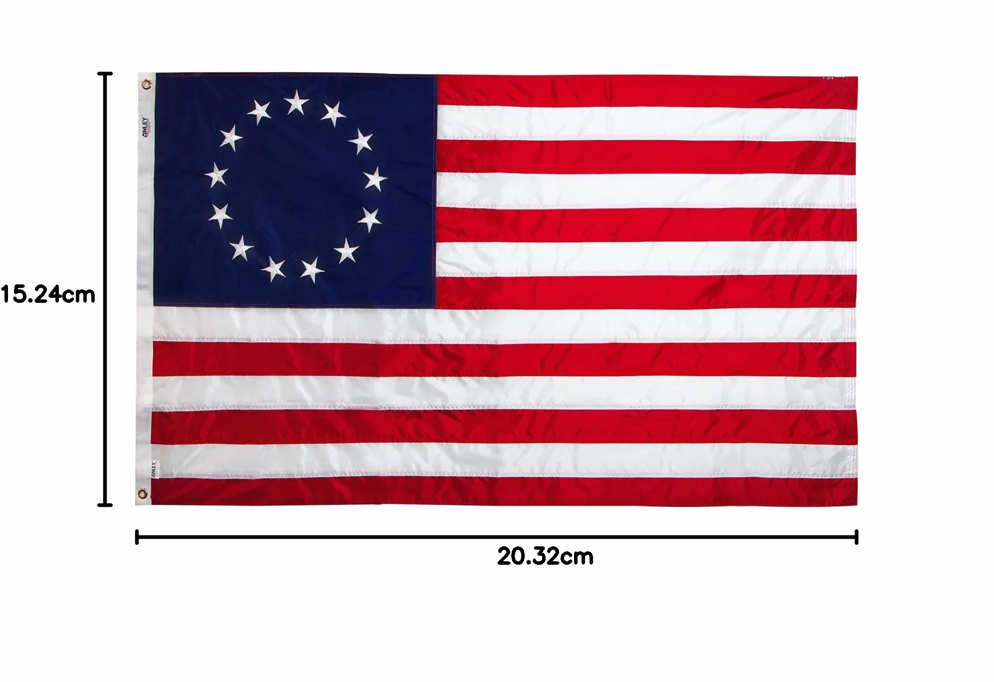 Anley EverStrong Series Flaga Betsy Ross 3x5 stóp Heavy Duty Nylon Haftowane gwiazdy szyte paski mosiężne przelotki