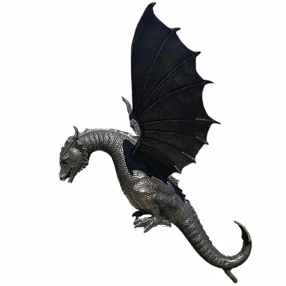 wodny, fontanna ogrodowa, smok, cechy do ogrodu, gotycki smok, statuetka, rzeźba, żywica, pejzaż wodny, do ogrodu, ozdoby, dekoracja ogrodu