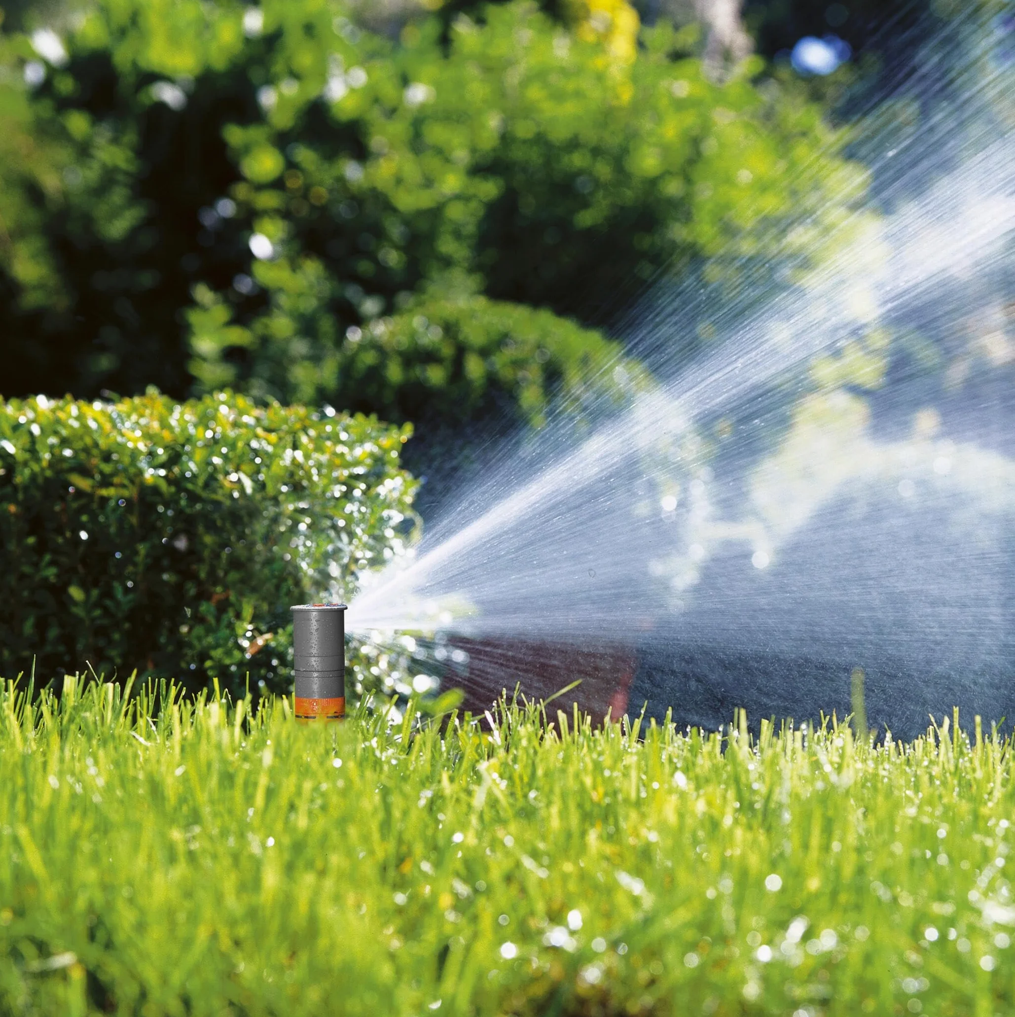 Gardena Sprinklersystem zraszacz wynurzalny turbinowy T380: do nawadniana trawników o powierzchni do 380 m², regulacja odległości wyrzutu (6–11 m) i bezstopniowe ustawienie obszaru (8205-29)