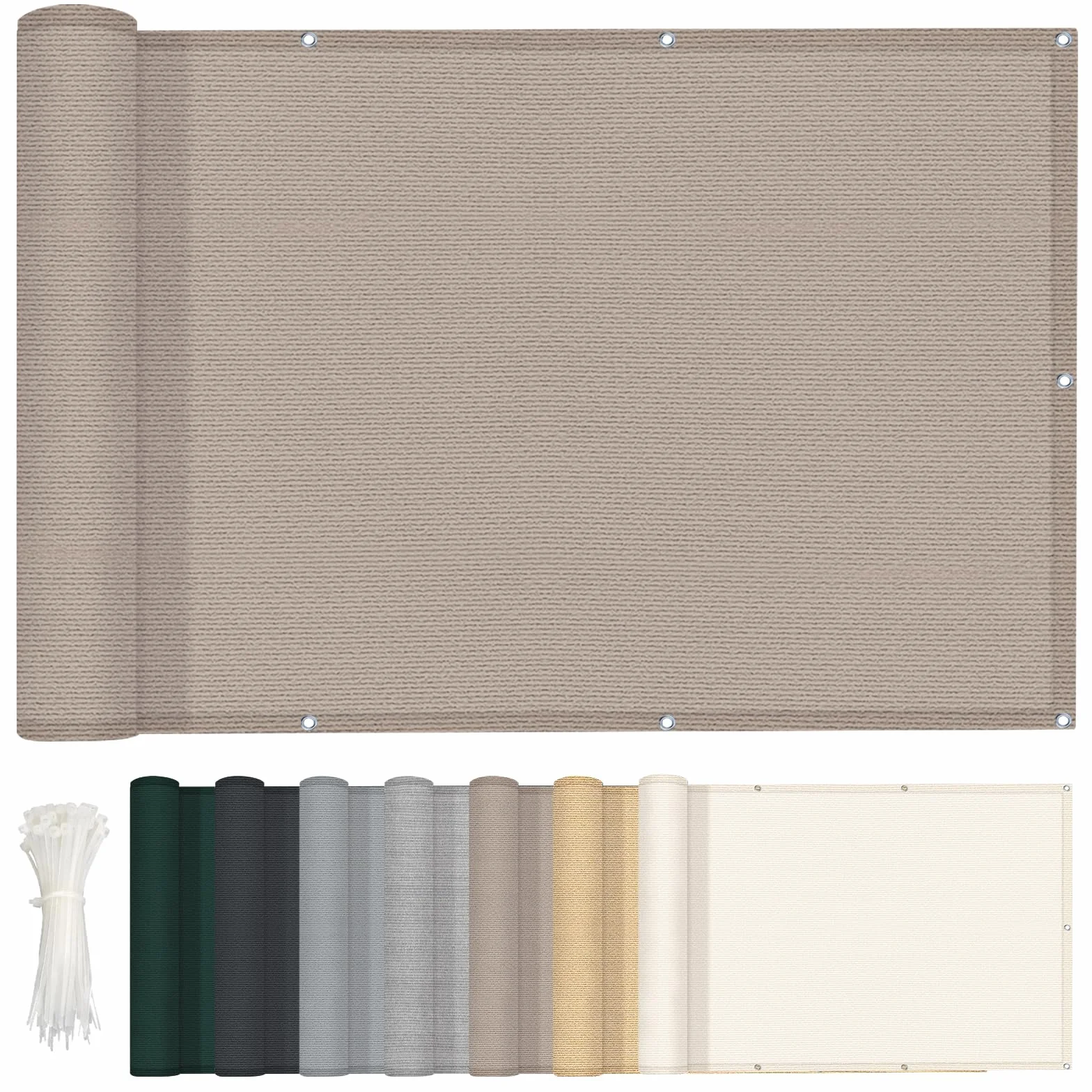 HENG FENG Osłona balkonowa HDPE 95% ochrona UV 0,9 x 4 m