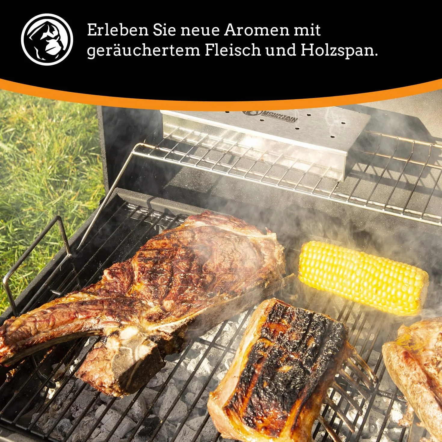 Mountain Grillers Pojemnik do wędzenia ze stali nierdzewnej do grilla