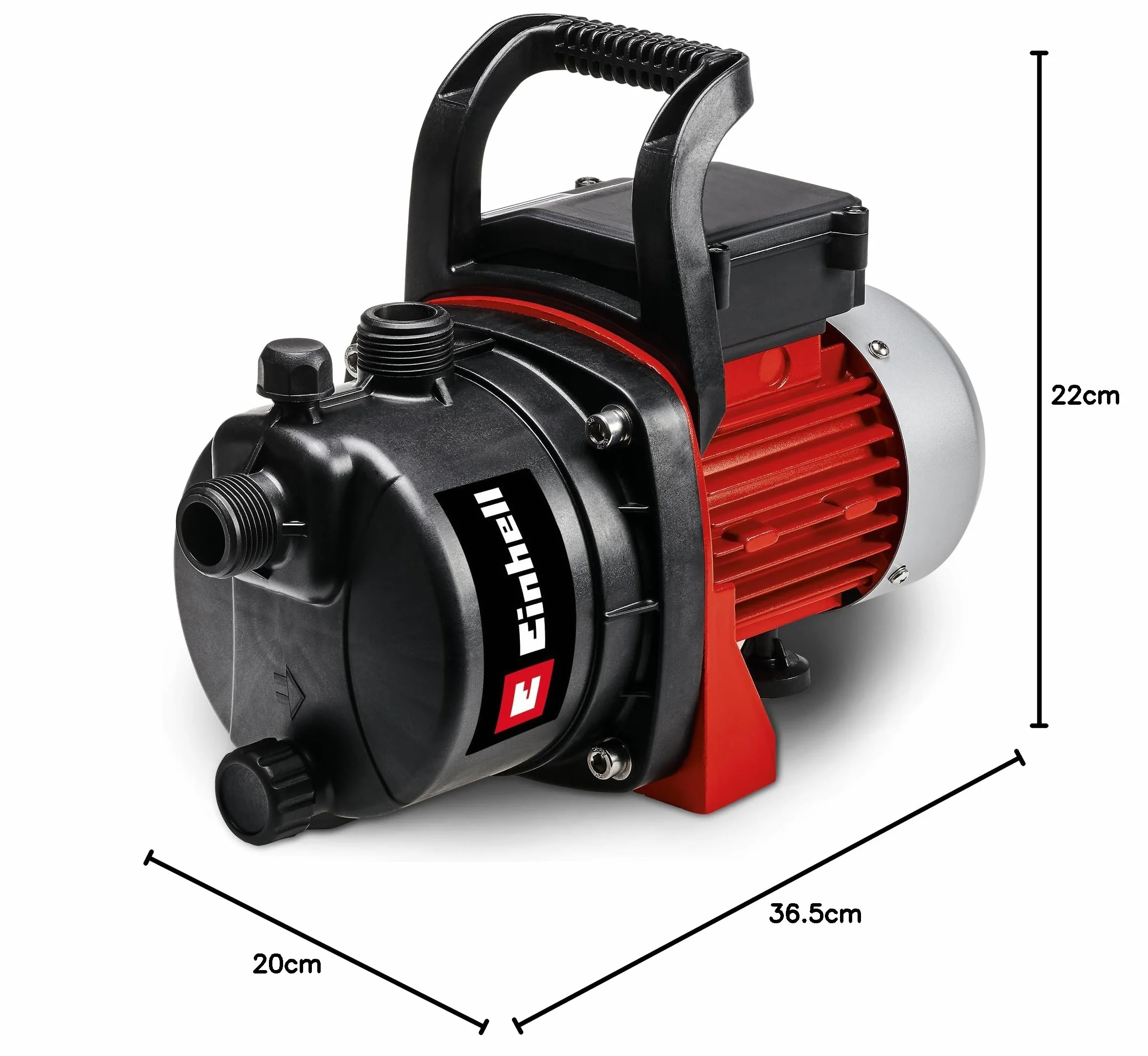 Einhell Gc-Gp 6538 Pompa Ogrodowa, Czarny/Czerwony/Srebrny., 3800 l/h