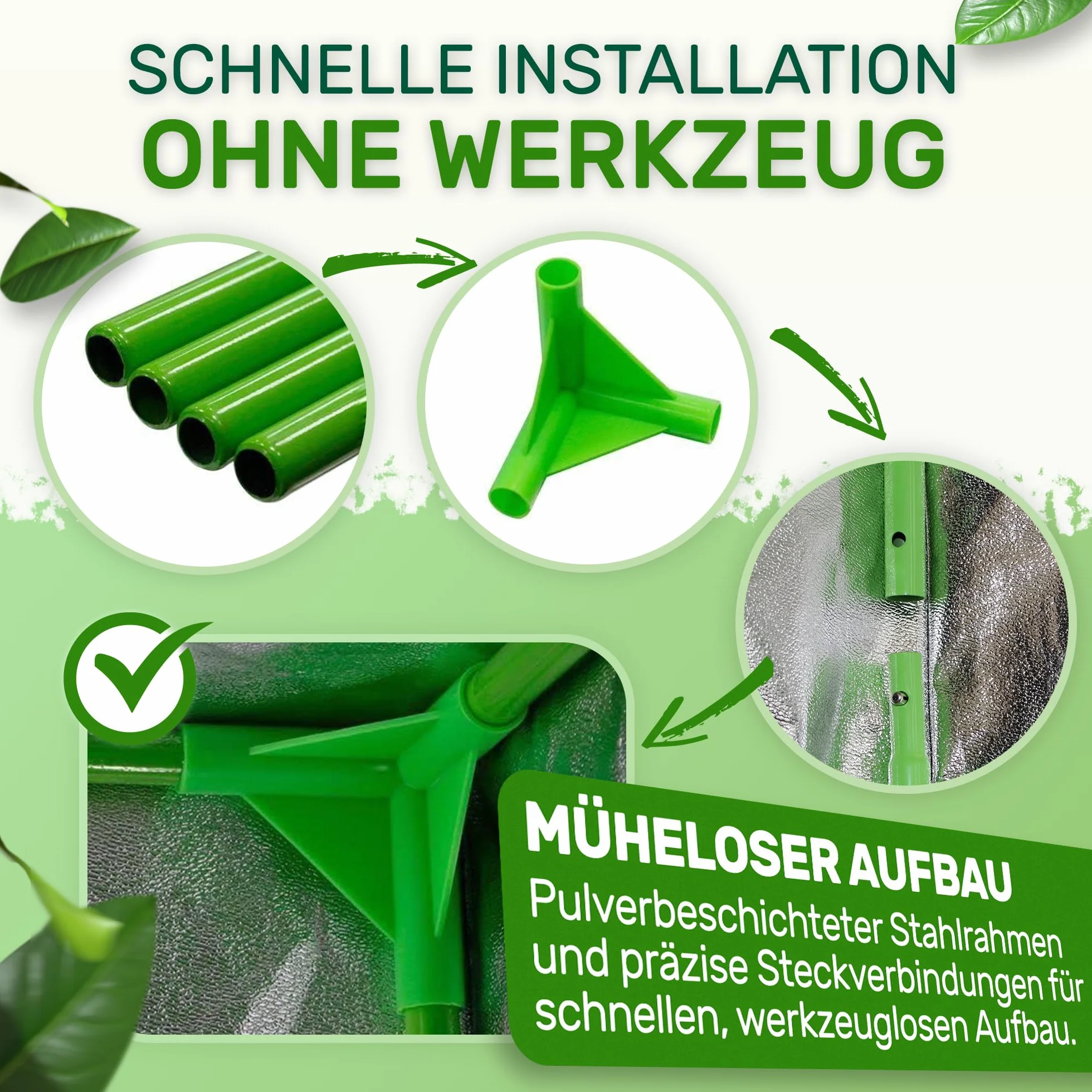 Melko Growbox Namiot do uprawy roślin 60x60x120 cm Oxford 600D światłoszczelna wodoszczelna
