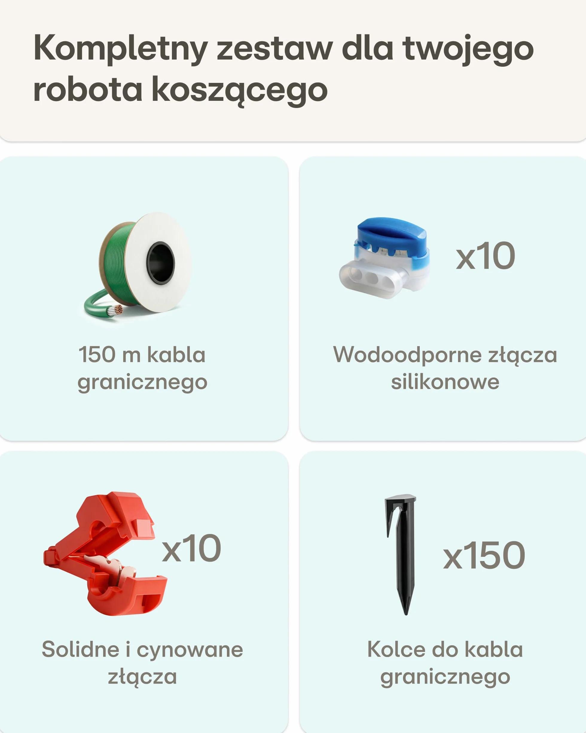 Praknu Przewód Graniczny Kosiarka Automatyczna 150 m Kabel Do Robota Koszącego Zestaw Akcesoria do Instalacji Kosiarki
