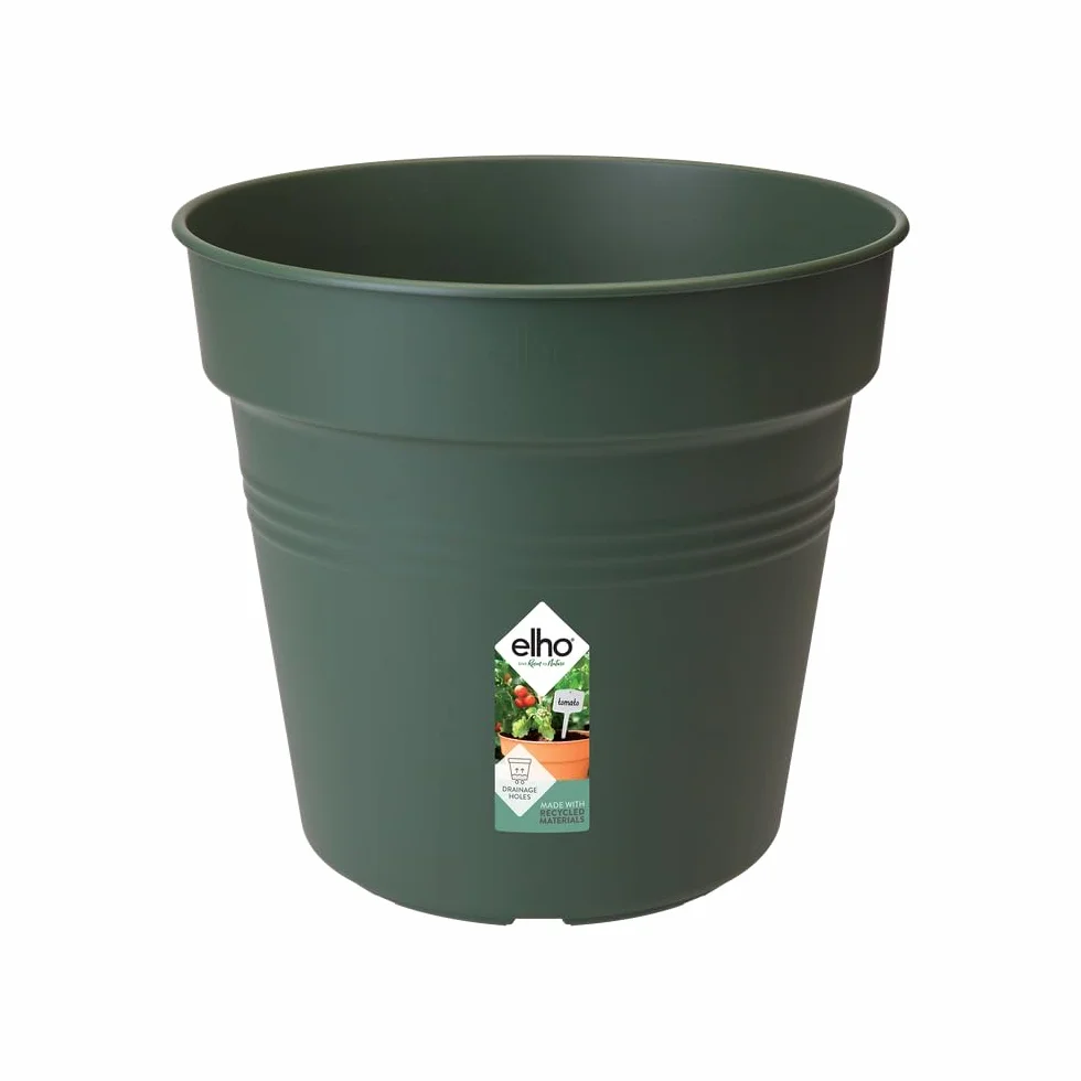 Elho Green Basics doniczka do uprawy 30 – garnek do uprawy i zbiorów – Ø 30,0 x wys. 27,7 cm – zielony/zielony liściasty
