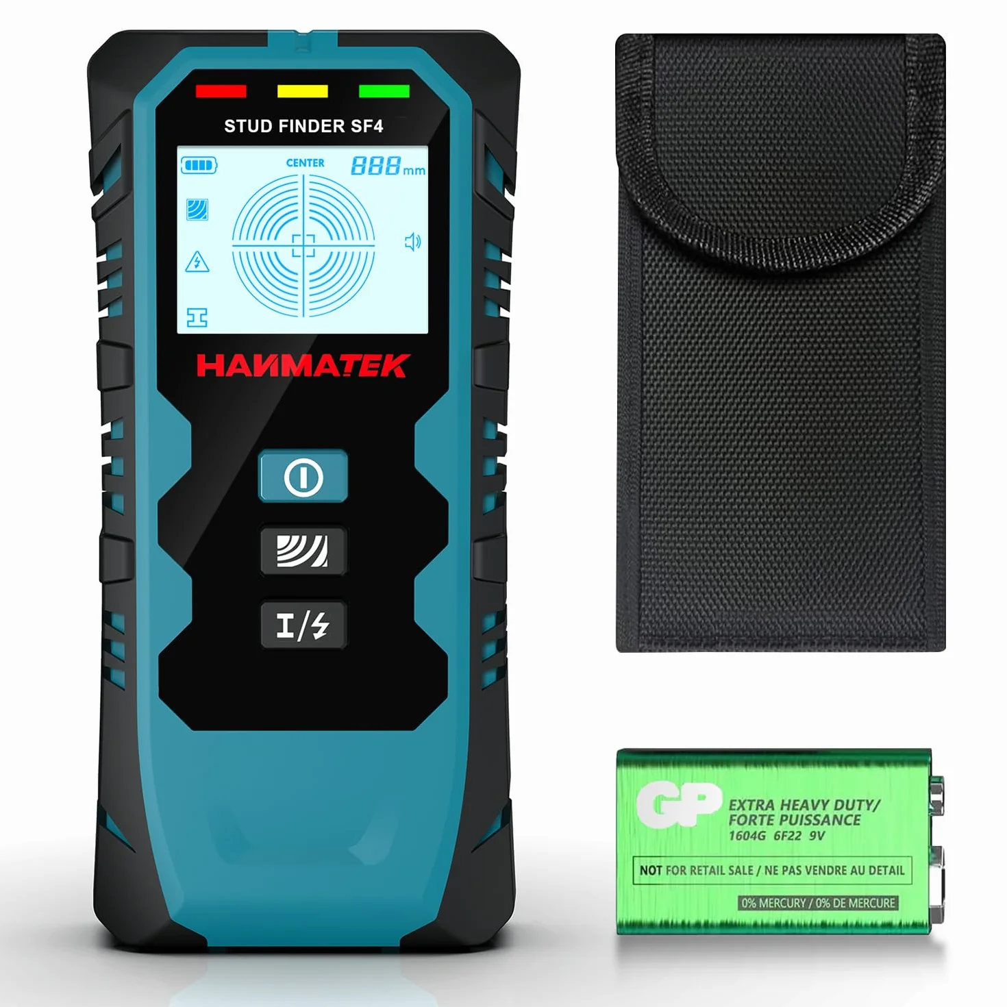 HANMATEK Stud Finder Skaner Ścienny 5 w 1 Lokalizator Metalu Śrub Gipsu z Wyświetlaczem LCD HD