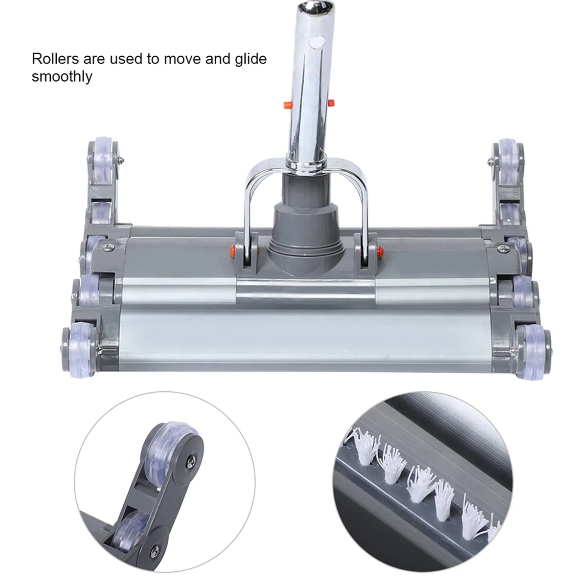 aluminiowy ssanie z stopu aluminium, 14 -calowy odkurzacz basenu z twardym nylonem do skutecznego konserwacji puli