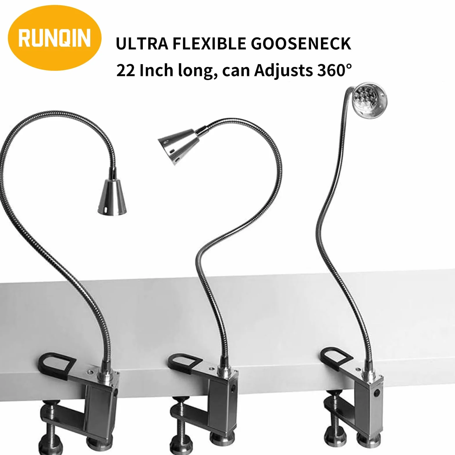 RUNQIN Magnetyczna lampa do grilla, elastyczna oświetlenie LED, regulowane magnetyczne oświetlenie, akcesoria do grilla