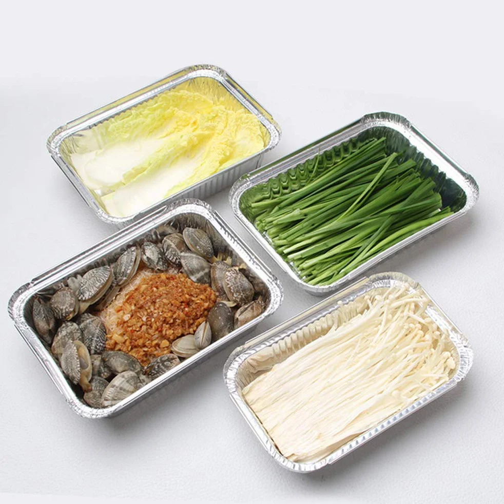 Aluminiowe tacki do grillowania 31x21x5 cm 25 szt. FOCCTS