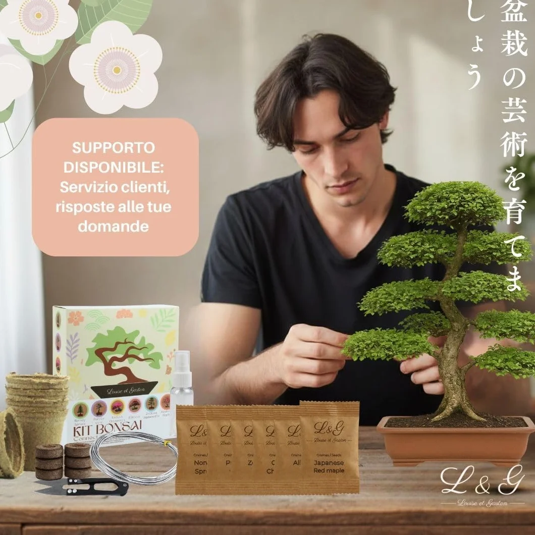 Louise & Gaston L&G zestaw bonsai do uprawy 6 nasion naturalnych
