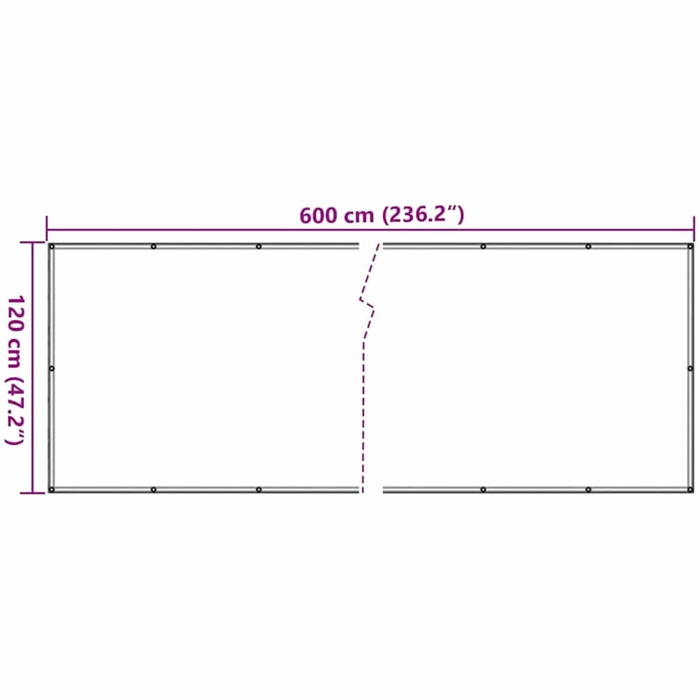 vidaXL Osłona na ogrodzenie, antracytowa, 600x120 cm, PVC, osłona na płot, osłona na panel ogrodzeniowy, mata ogrodzeniowa, osłony na płot
