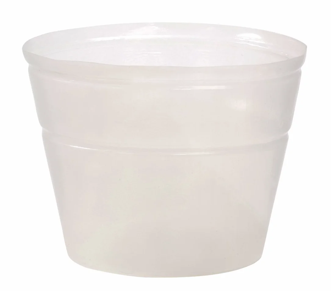 Dehner Wkład do doniczki na rośliny, elastyczny, Ø 30 cm, wysokość 22,5 cm, tworzywo sztuczne, przezroczysty