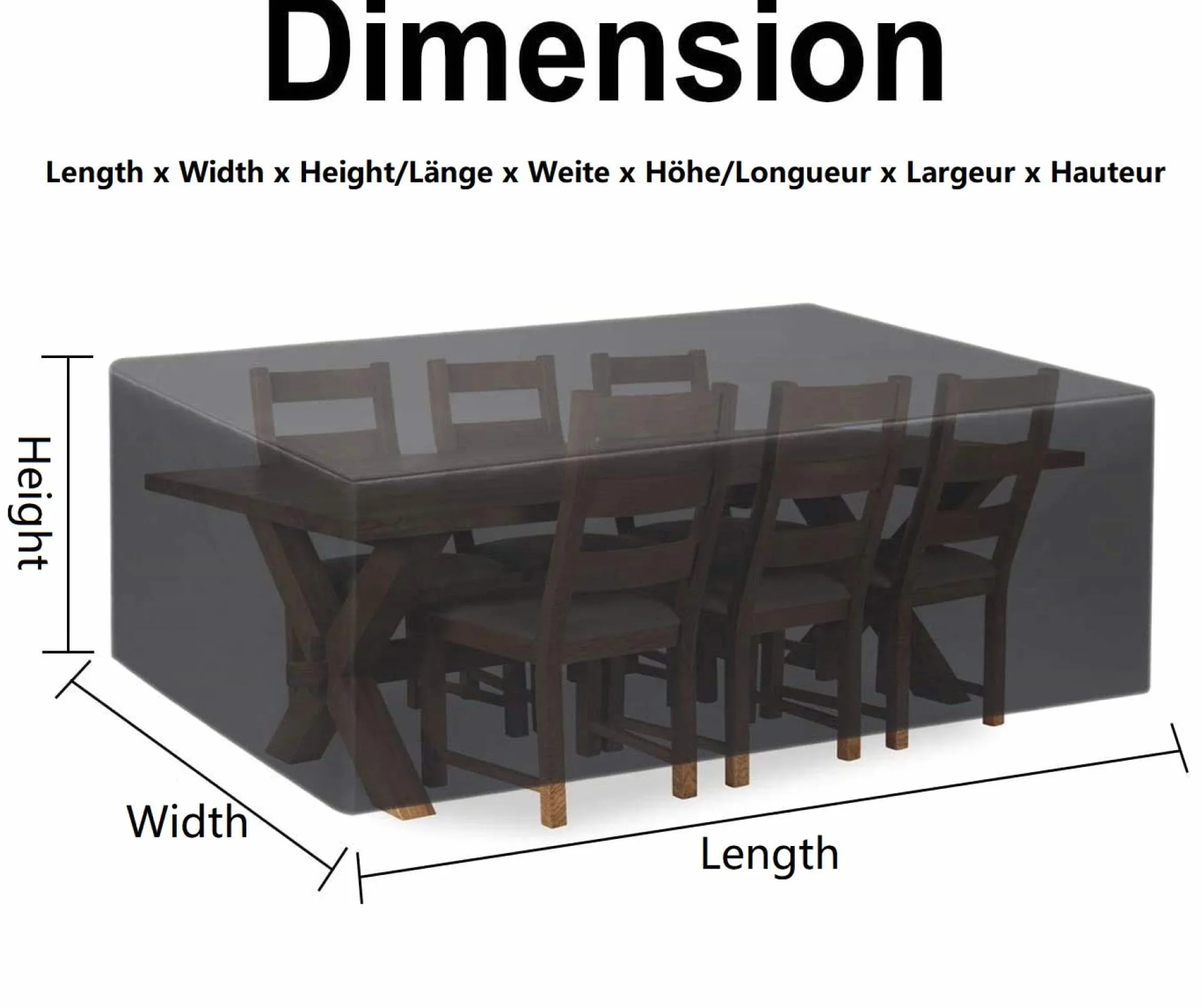 Pokrowce na stół ogrodowy 280x210x85 cm wodoodporne prostokątne