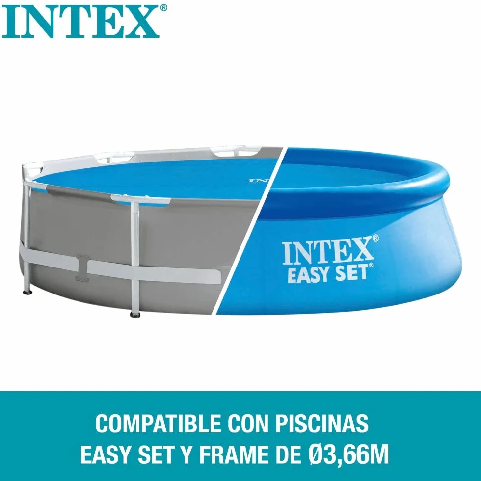 Intex Easy Set Frame Plandeka Solarna 366 cm Niebieski