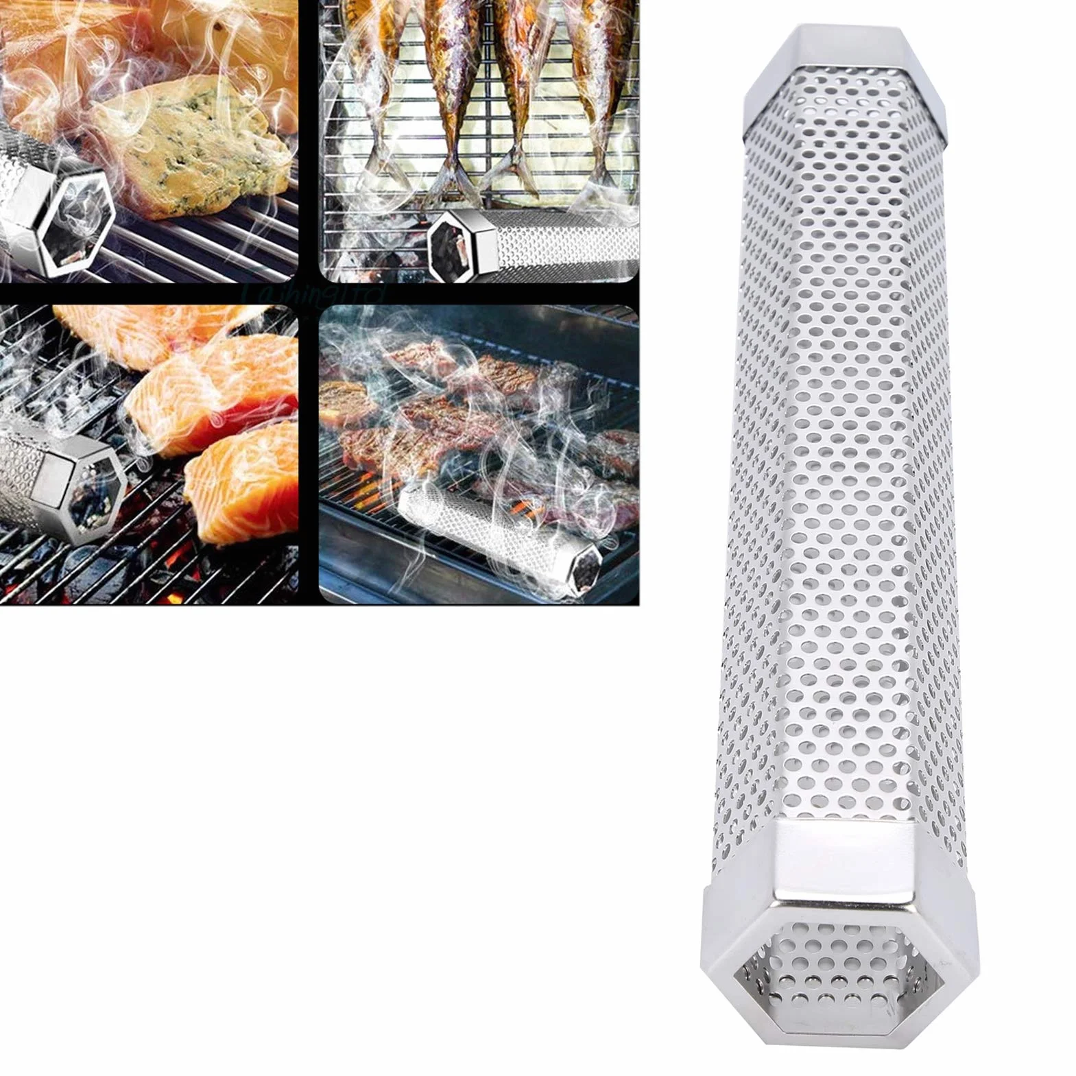 Rura wędzarnicza na pelety, 12,2 '' ze stali nierdzewnej Bbq Rura na pelety Cold Hot Smoker Przenośny generator dymu dla każdego palacza grilla non-rolling