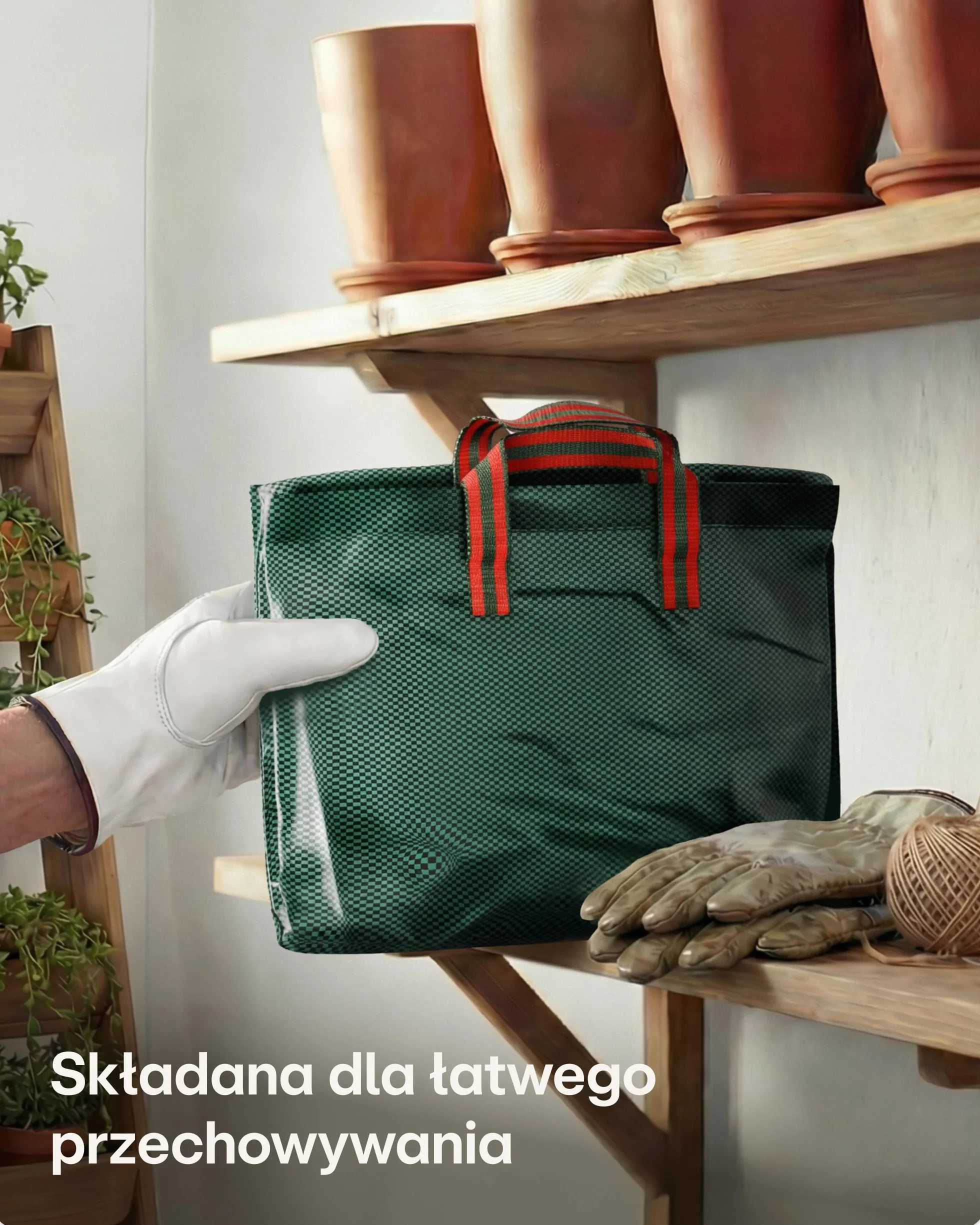 Worki Na Odpady Ogrodowe Wielokrotnego Użytku 300l Z Uchwytami Składane Polipropylen