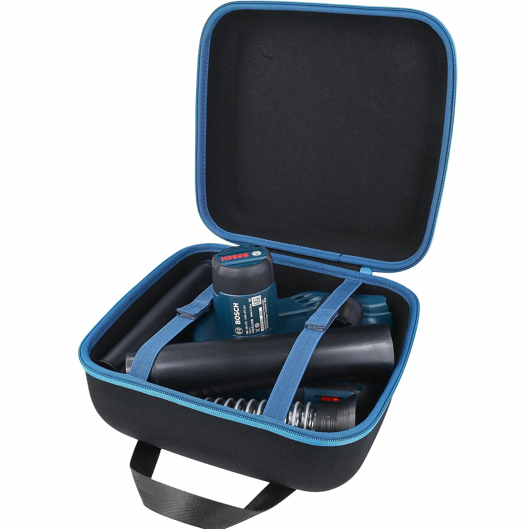 co2CREA Twardy futerał podróżny do Bosch Professional 18V System GBL 18V-120 bezprzewodowa dmuchawa, tylko etui, Czarny, Nowoczesny