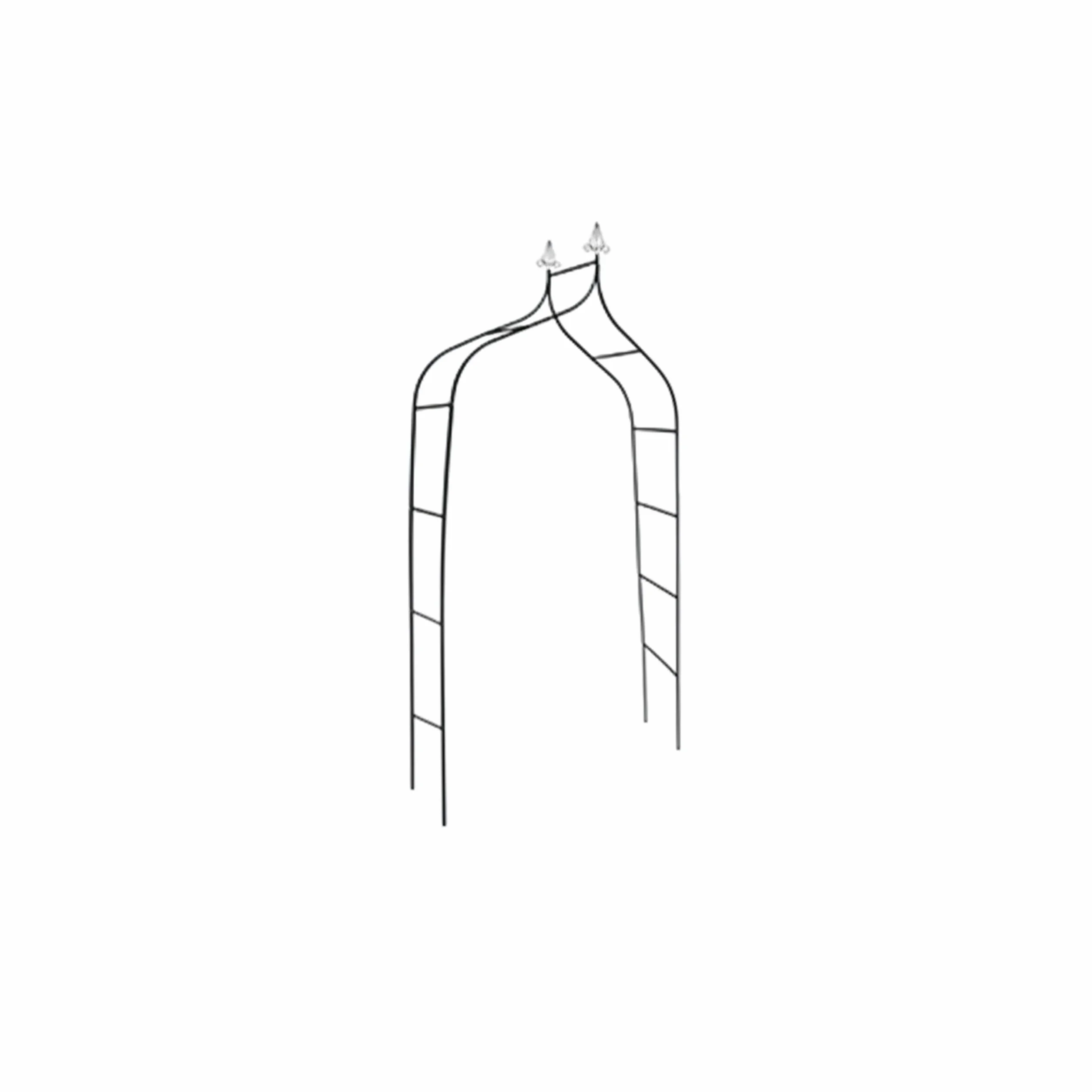 Relaxdays wolno stojąca pergola ogrodowa 255 x 140 x 38 cm łuk na pnącza ciemnozielona