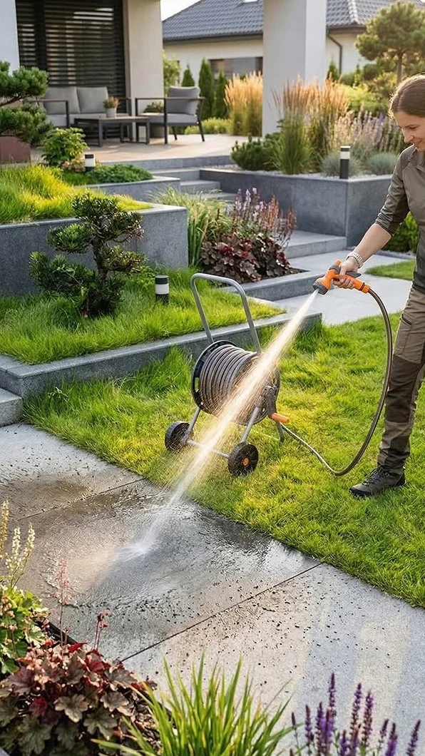 NEO TOOLS Mobilny system nawadniania ogrodu 30 m 1/2 cala wąż ogrodowy PCW