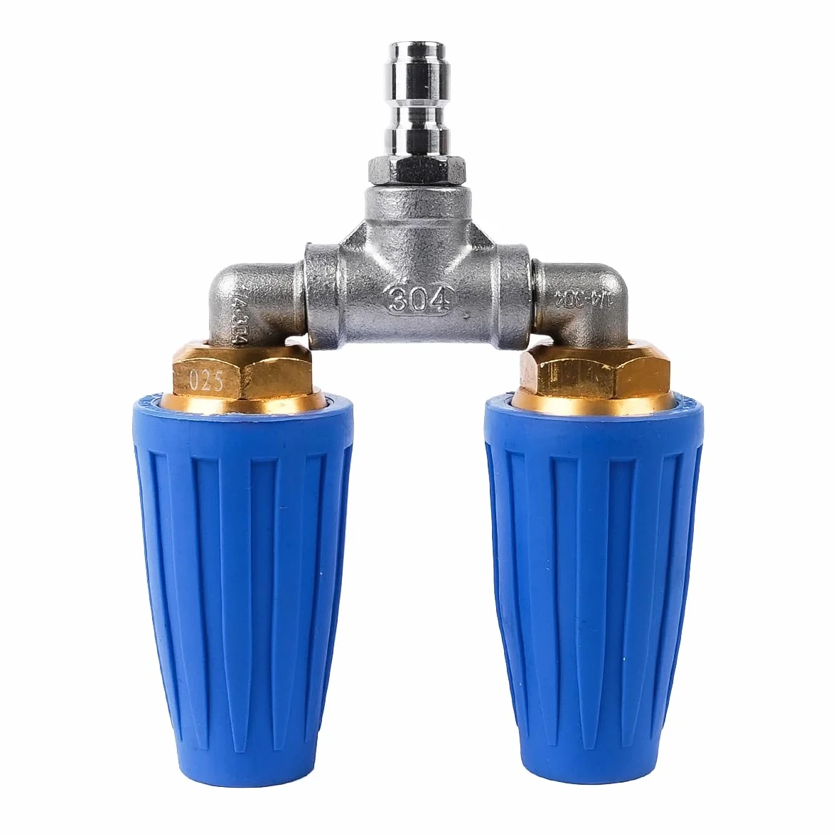 Obrotowa podwójna dysza turbo do myjki wysokociśnieniowej, maks. moc 4000 PSI Obrotowa dysza turbo z końcówkami do myjki ciśnieniowej 1/4" Quick Connect, niebieska