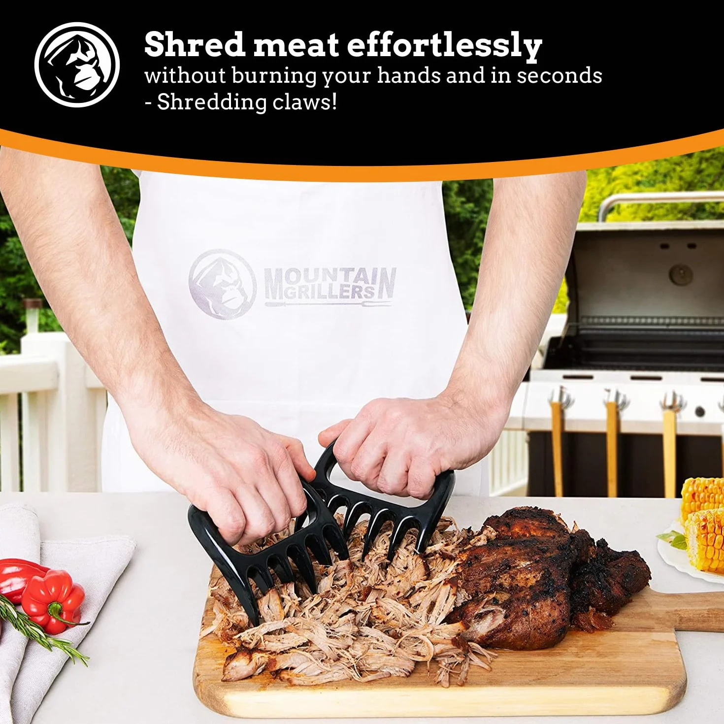 Mountain Grillers Wysokiej jakości pazury do mięsa do amerykańskich pazurów do mięsa z tworzywa sztucznego do krojenia w zmywarce, nadają się do mycia w zmywarce, pomysł na prezent