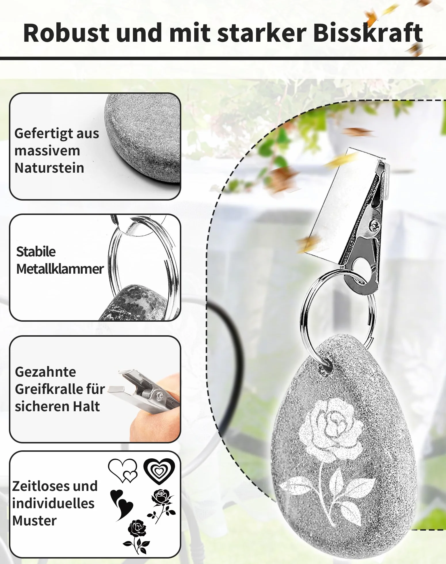 Obciążniki do obrusów z prawdziwego marmuru LAOYE 10 sztuk metalowy klips