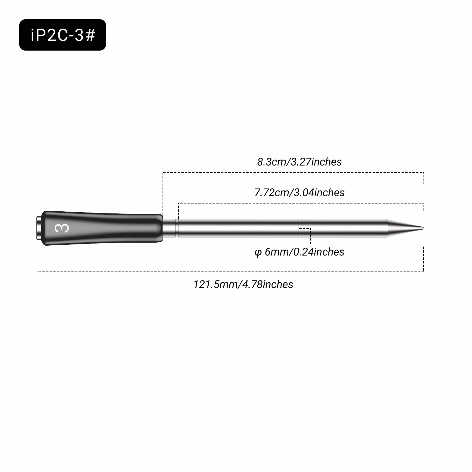 INKBIRD bezprzewodowa sonda do mięsa, sonda zapasowa nr 3 do bezprzewodowego termometru do mięsa INT-14-BW