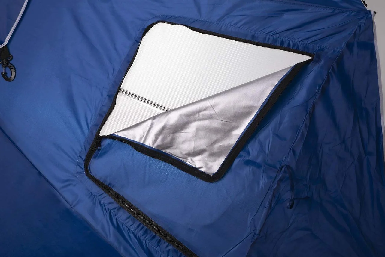 Parasol przeciwsłoneczny ogrodowy 2w1 ochrona UV 50 składany 210 x 220 cm