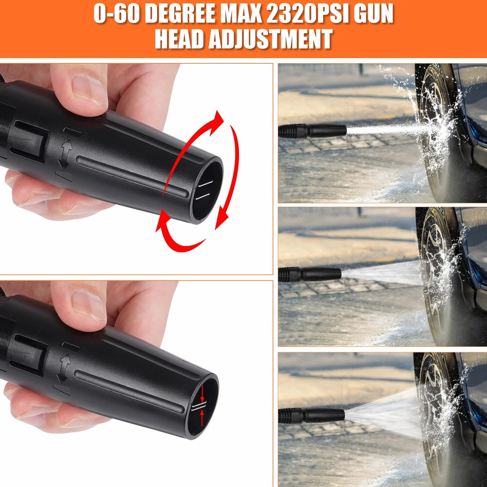 YUET 2026 nowy pistolet do mycia wysokociśnieniowego spustu myjka strumieniowa i przedłużka zestaw szybkozłączki do Karcher K2 K3 K4 K5 K6 K7 Kärcher dysza natryskowa do lancy, regulowany wąż