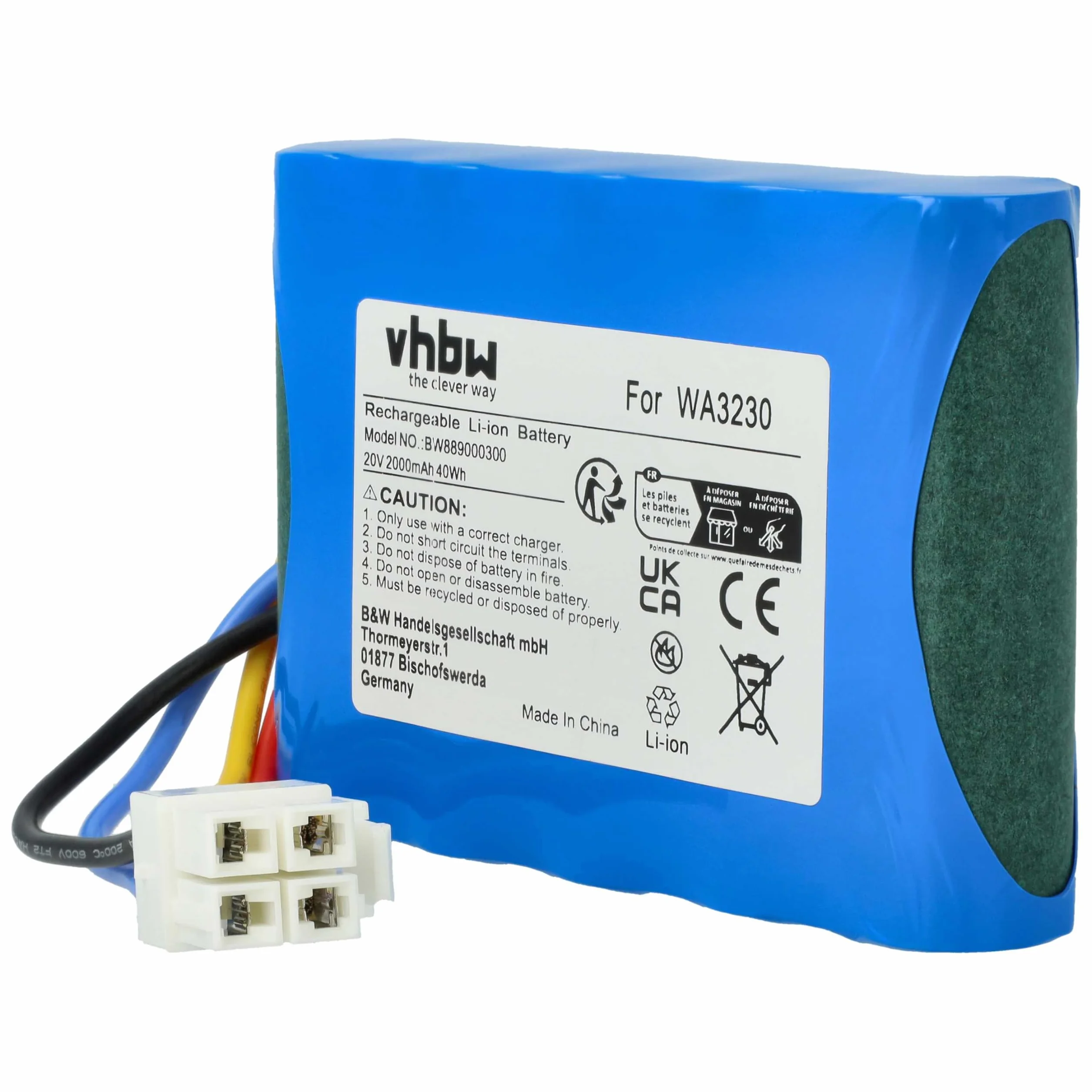 vhbw Wymienna bateria do Sunseeker LBF2025 do kosiarki (2000mAh, 20V, Li-ION)