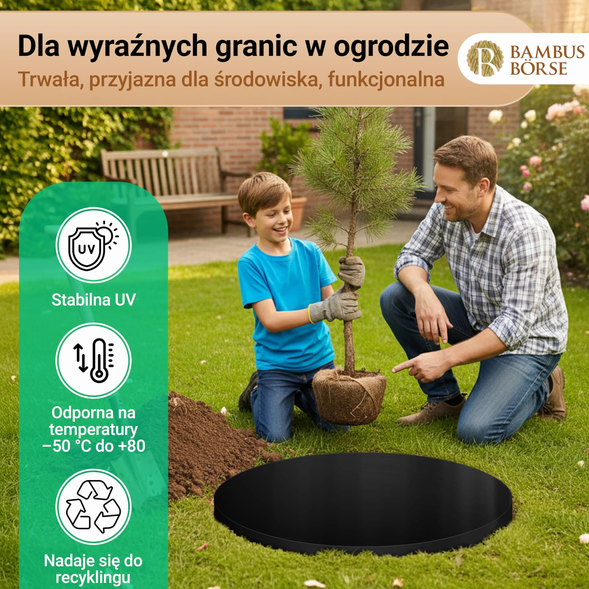 Ogranicznik korzeniowy Bariera kłącza 2 mm 70 cm 7 m