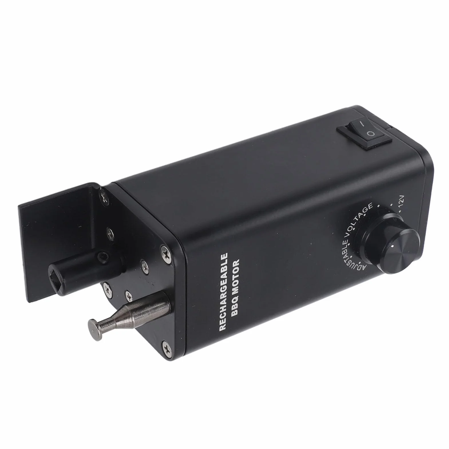 Silnik Rożna do Grilla ze Stopu Aluminium, Regulowany Akumulator Uniwersalny do Grilla o Mocy 10 W, 3 do 12 V, Elektryczny Zamienny Silnik do Rożna, Silnik do Grilla Elektrycznego