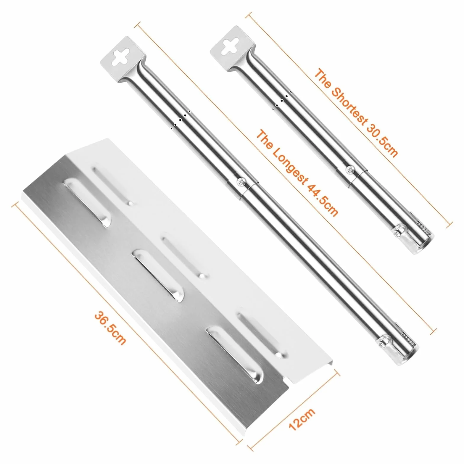 GFTIME 36,5x12cm Uniwersalna osłona palnika ze stali nierdzewnej Płyta grzewcza Części zamienne do Enders Chicago 3, Enders Boston Pro 3K, Enders Boston 6 Kr Turbo, Tepro 3561, Barbecook Brahma 4.0