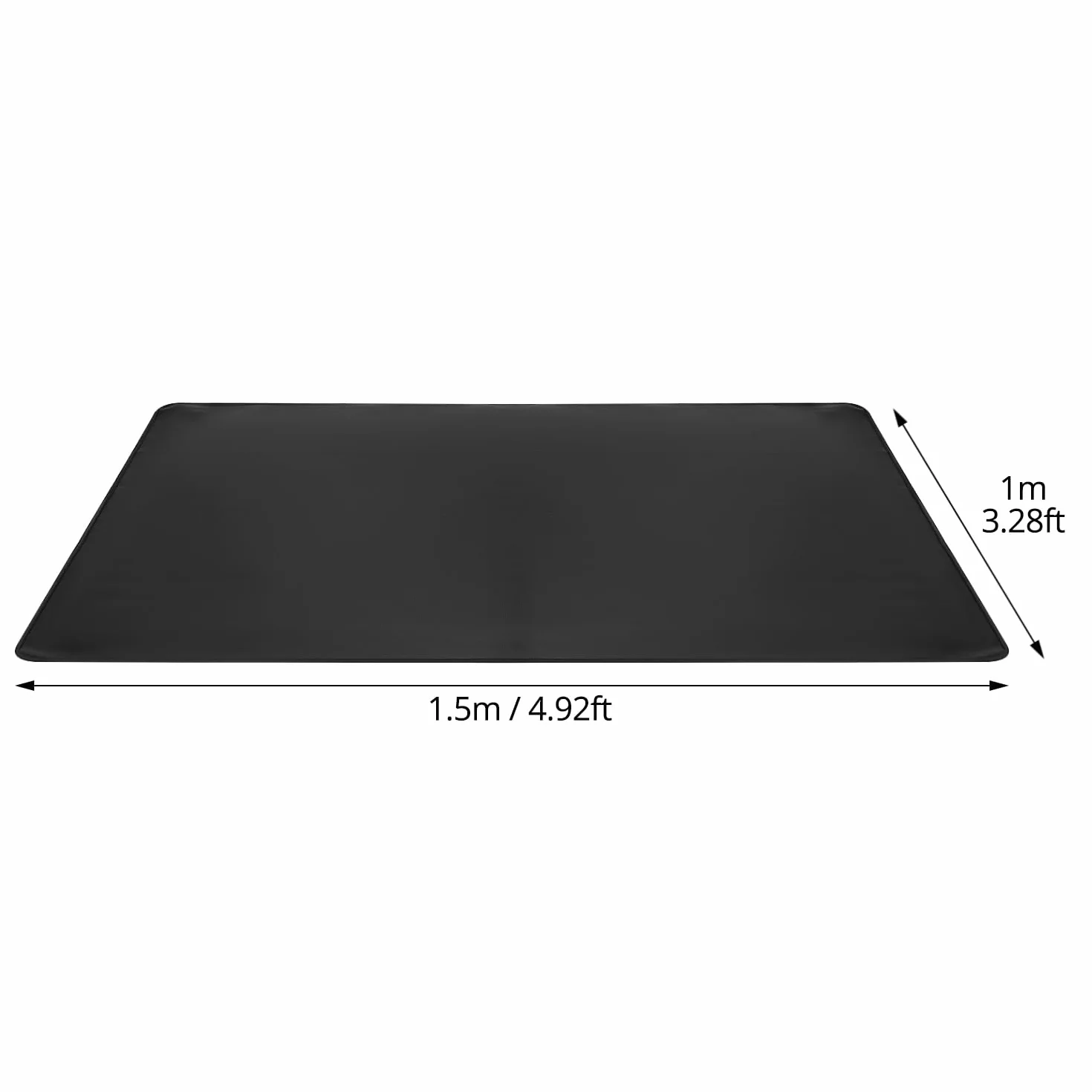 QWORK® mata do grillowania 150 x 100 cm – podwójna powłoka silikonowa – odporna na wysokie temperatury do 980°C – antypoślizgowa i wodoszczelna