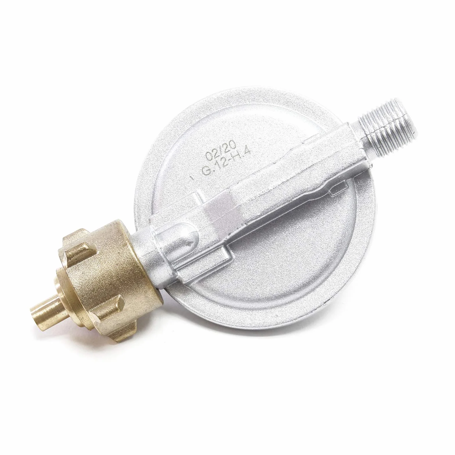 Reduktor ciśnienia Wiltec do 50mbar, reguluje 1,5kg/h, do butli gazowych z reduktorem Ø 1/14" / 21,8 mm LH reduktor ciśnienia gazu reduktor ciśnienia gazu