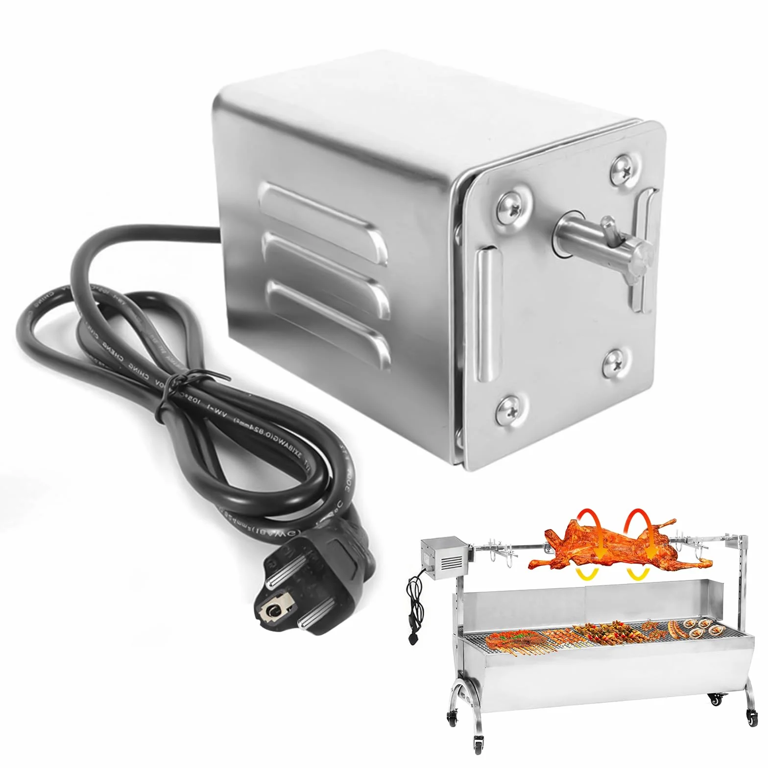 Silnik elektryczny do grilla SP-S40 15 W 60 kg stal nierdzewna 2,7 obr./min