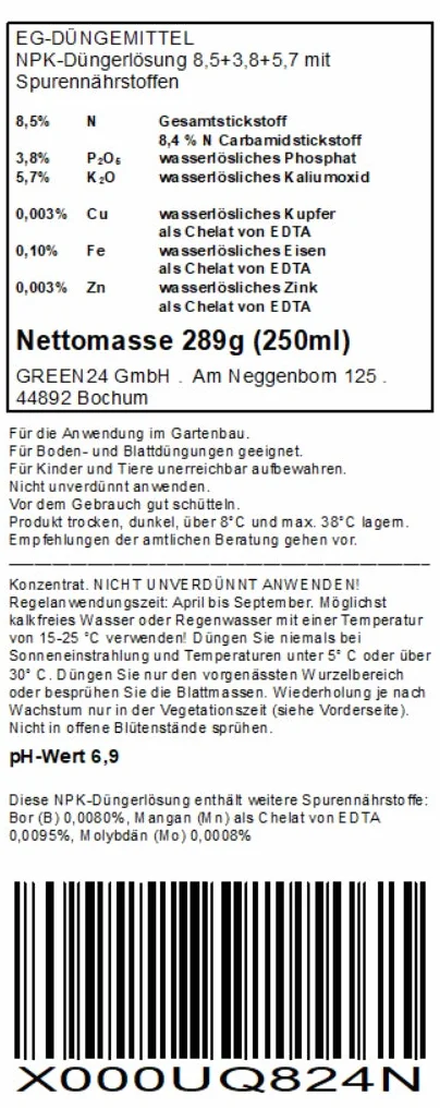 GREEN24 Nawóz laurowirowy FE PRO z żelazem Prunus laurocerasus NPK, nawóz płynny premium