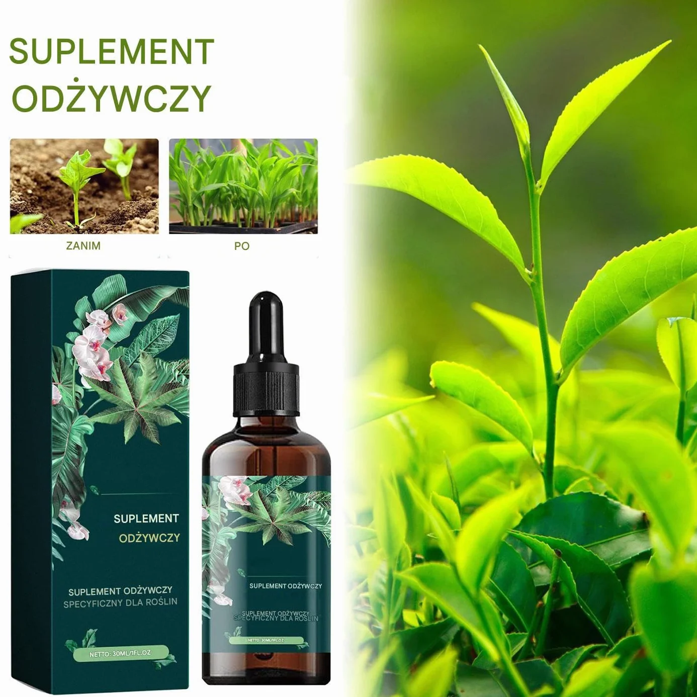 Liquid Fertilizer, Plant Food, 30ml Hydroponic Formula with Nutrient Boost Healthy Roots, Natural Growth Enhancer Houseplants, Garden Supply for Indoor Vegetables Use, 1.1x4.06inch