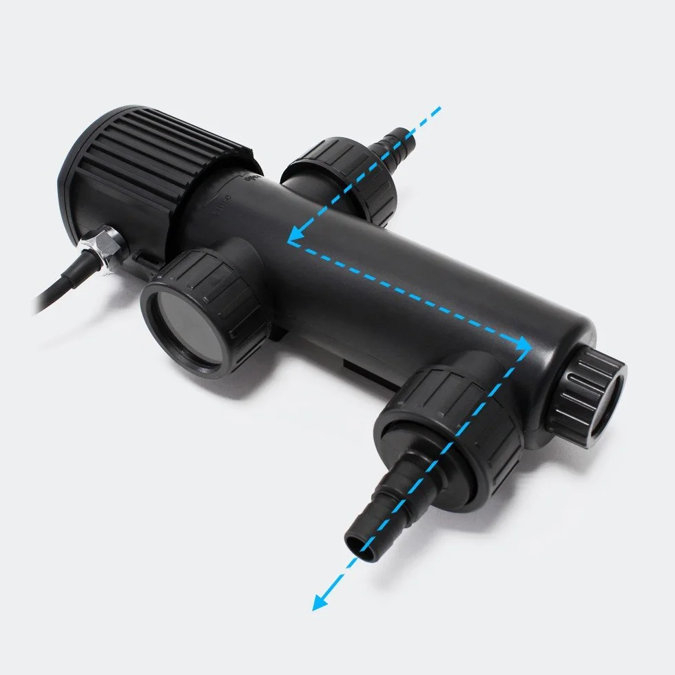 HAPPET Lampa UV 7W do Oczka Wodnego i Stawu, Naturalna Krystaliczna Czystość Wody, Skuteczna Sterylizacja Przeciw Glonom i Zielonej Wodzie, Do Filtrów Zewnętrznych