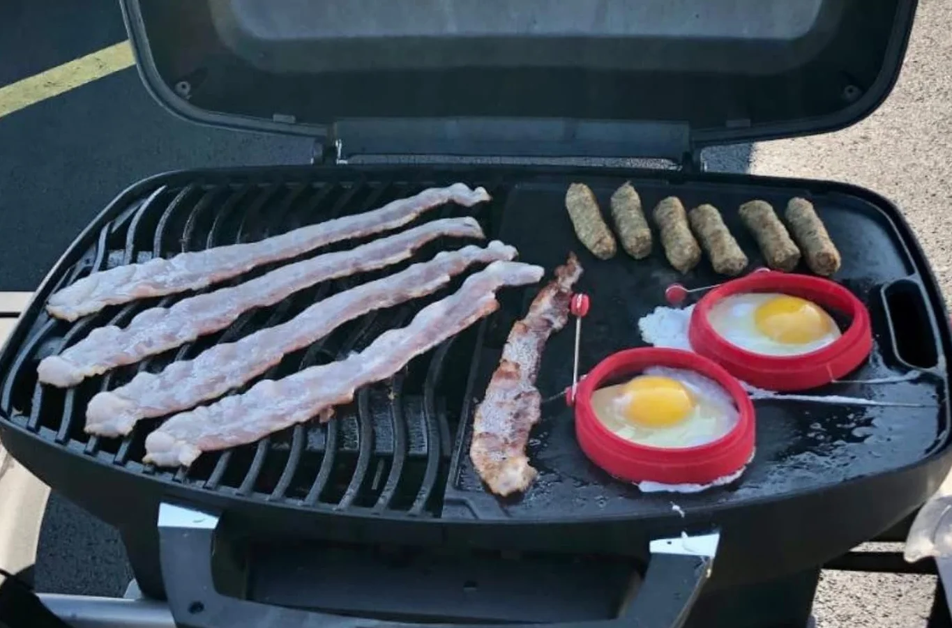 GFTIME Żeliwna płyta grillowa do Napoleon Pro285x, PRO285X-BK, PRO285E, PRO285-BK, TQ285X, TQ285X-1, TQ285X-BL, płyta żeliwna do serii 56080 i Napoleon Travel Q 285, 1 sztuka